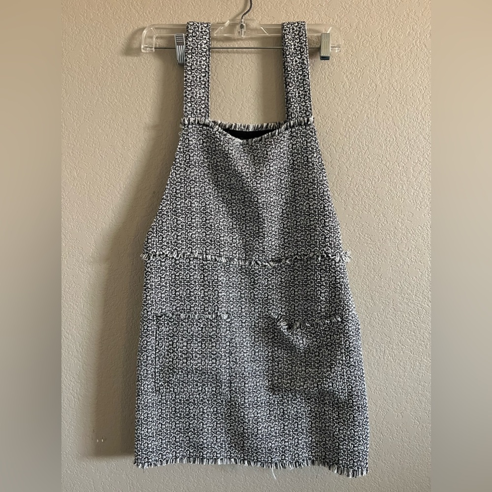 Forever 21 Black/White Overall Tweed Dress- Size Small